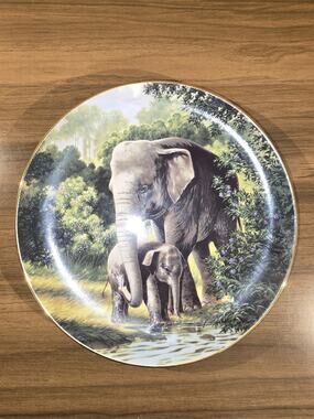 The Asian Elephant Will Nelson Collectible Plate WS George Bradford EX